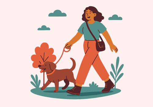 Accompagner à la promenade d'un animal de compagnie