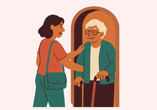 Rendre visite à une personne à son domicile